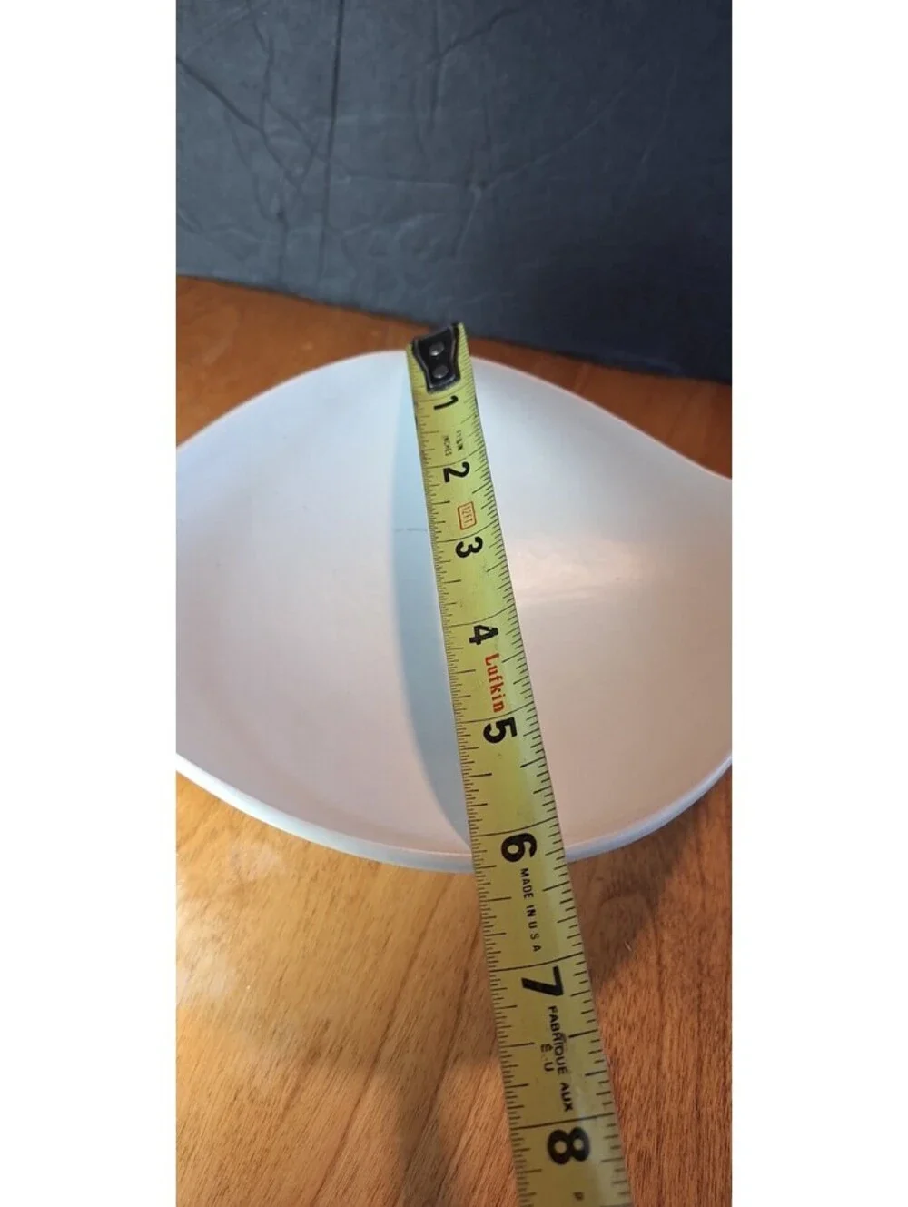Crate/Barrel Look Alike Art Pottery Oval Shaped Pointed Ends Trinket Dish Signed